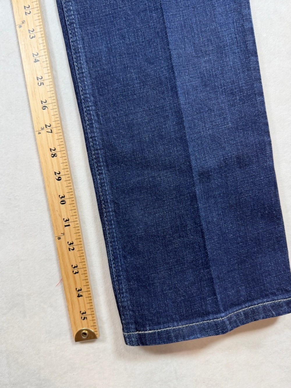 Ariat 30W 36 M1 Vintage Straight Leg Starched Men's Dark Blue Denim Jeans - Picture 10 of 11